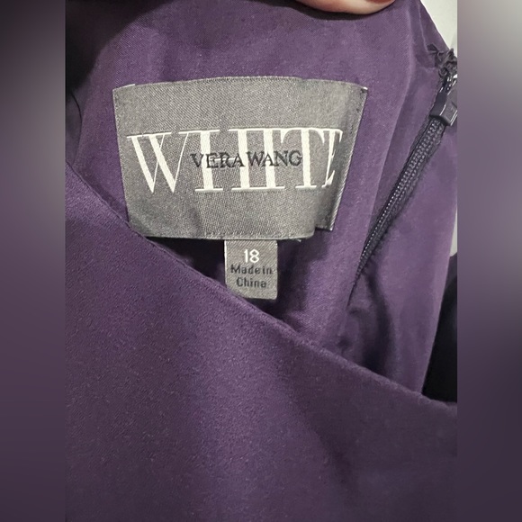 White by Vera Wang Long Bridesmaids dress in purple. - Picture 3 of 3